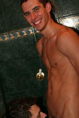 21P Gay studs Brady Rey & Samuel having anal sex after sucking cock in the shower