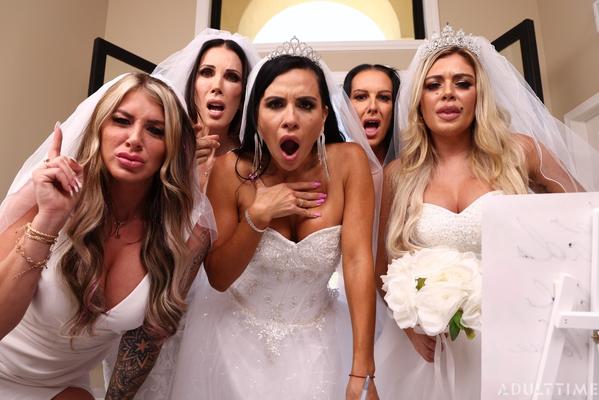 20P Sexy bride Shay Sights & her co-wives have wild groupsex on their wedding day