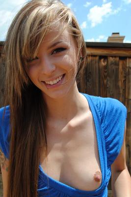 16P Thin Fetish Aimee naked outdoors