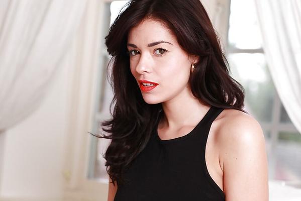 16P Brunette beauty Ava Dalush poses in some very sexy lingerie