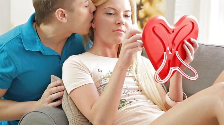 16P Blonde teen first timer Llana giving and receiving oral sex after kissing