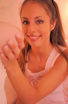 21P Amateur teen Tara enjoys glamorous fingering & stripping with her busty friend