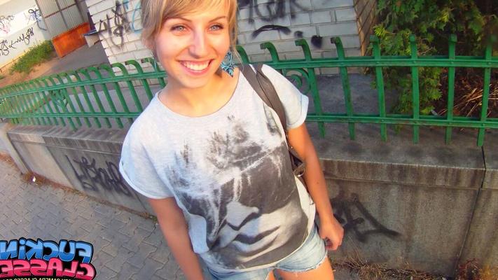 21P Busty newbie Elizabeth gets seduced & fucked by her neighbor in public