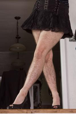 16P Young slut Harley models naked to show her nasty hairy legs, pits and pussy