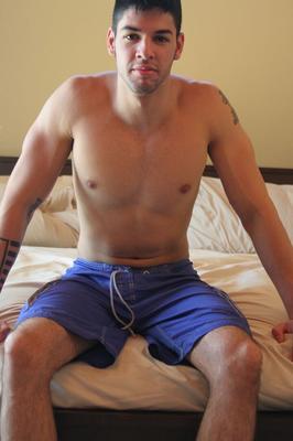 21P Handsome dude Anthony strips naked and shows off his delicious hairy cock