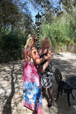 20P Mature blonde Melody strips her older lesbian lover down to her pretties