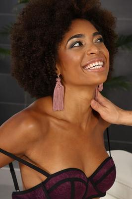 16P Black chick Luna Corazon rubs her creampie pussy after sexual intercourse