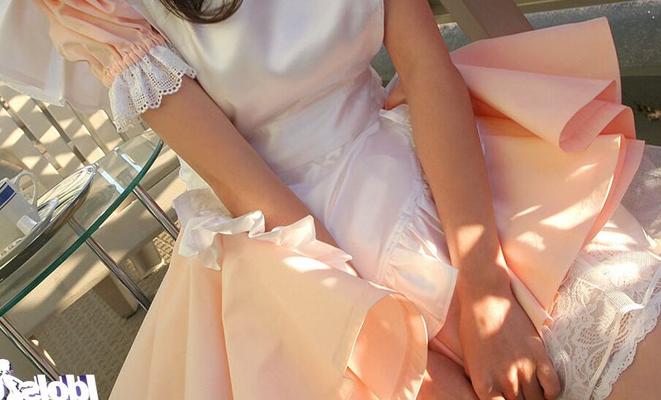 16P Cute asian babe in maid uniform uncovering her tiny tits and hairy pussy