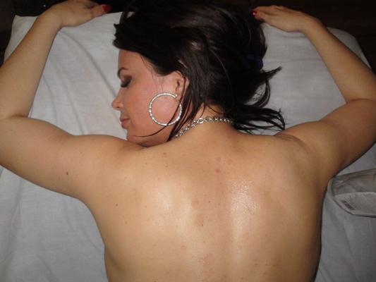 19P Hugely busty MILF getting an oily massage and a pussy pounding from behind