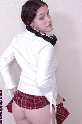 16P Nasty brunette schoolgirl teen Crystal undressing her titties
