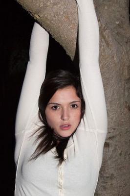 12P Amateur teen Faye Tinto posing in sexy panties & flashing an upskirt at night
