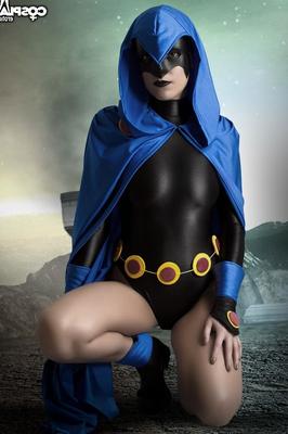 10P Cosplay Erotica Raven Teen Titans nude cosplay