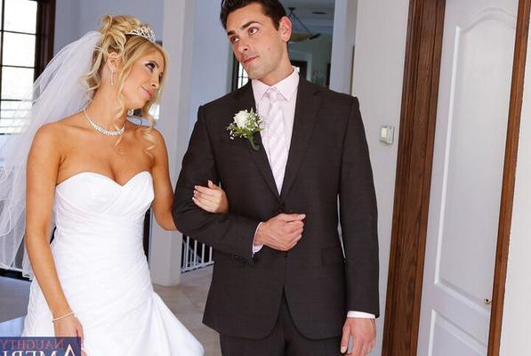12P Sexy blonde Tasha Reign gets banged while wearing her wedding dress