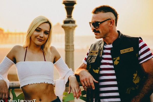 20P Blonde chick Kenna James models on a beach before an intense fuck indoors