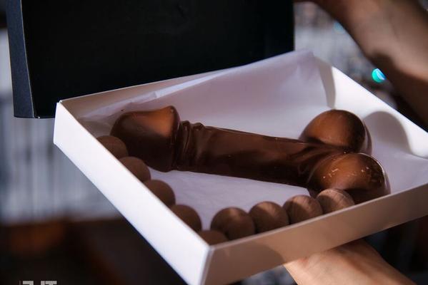 16P Isabellas pretty hazel eyes light up as she strokes the chocolate formed cock