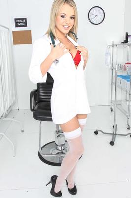 21P Sexy nurse with adorable big tits Bree Olson presents her love holes