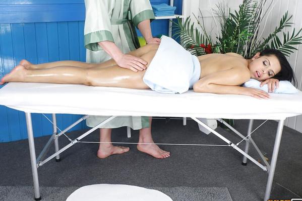 16P Following a hot massage Kira received a hardcore pussy pounding