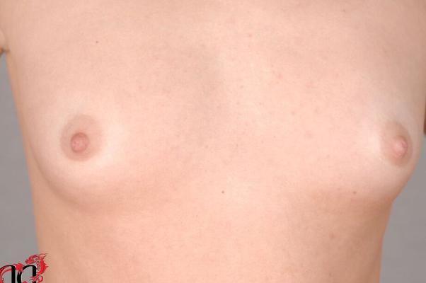 16P Euro solo model Lina Napoli baring her tiny titties and freshly shaved pussy