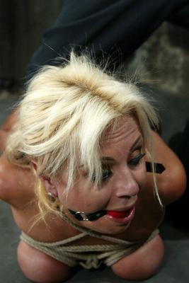 21P Busty MILF Stacy Burke getting hogtied and her pussy toyed in BDSM action