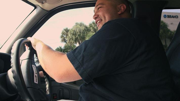 21P Latina Jamie Sparx sucks a dick in a 69 and gets boned doggystyle in a van