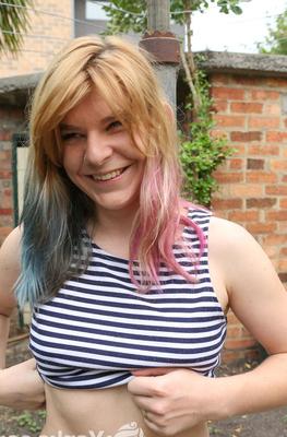 15P Amateur girl Ophelia Rose uncovers small tits before exposing her snatch
