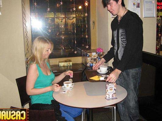 16P Young blonde and her boyfriend commence their lovemaking in the bathroom