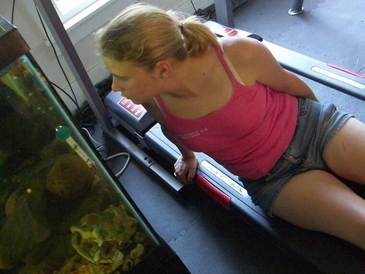 16 Pics Amateur girl Ryan models for a non nude shoot in denim shorts