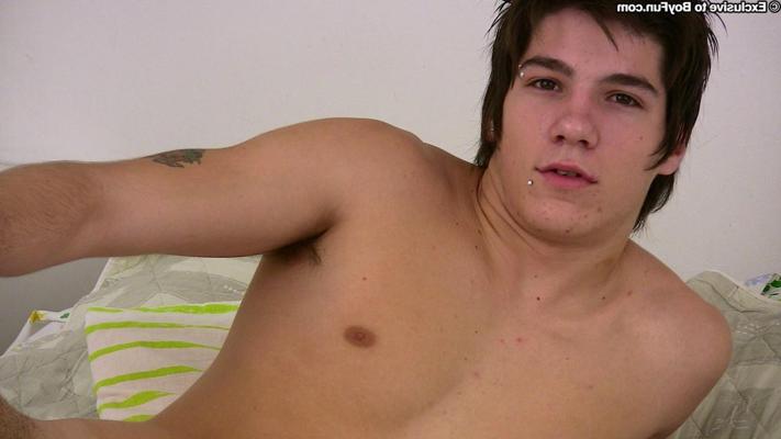 20P Gay punk guy gets rid of his clothes and plays with his big dick & balls