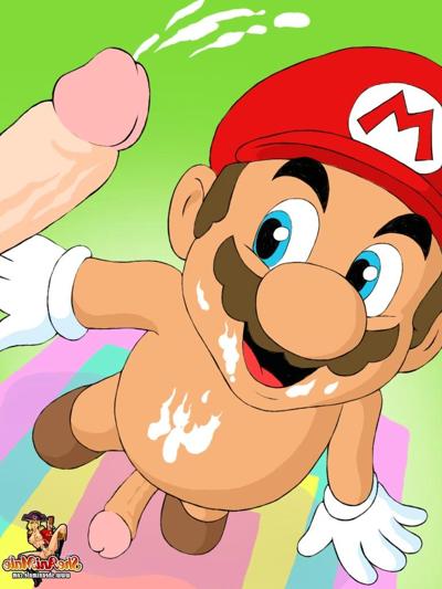 12P Animated Mario gets his asshole filled by a blonde shemale queen