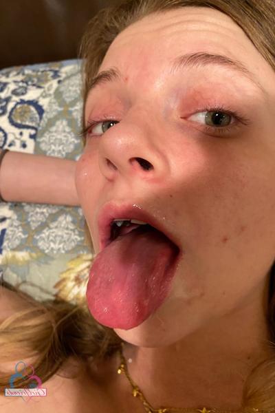 20P Amateur girlfriend Riley Star exposes her swollen twat lips and shaved asshole
