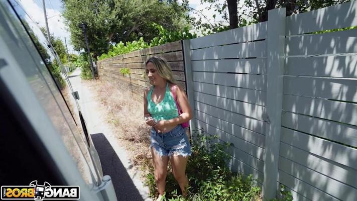 20P PAWG Brookie Blair gets stripped, fucked and jizzed on by a stranger in a van