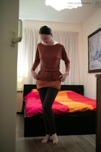20P Sexy teen Zina B dresses in her undies first and her pants after in a solo