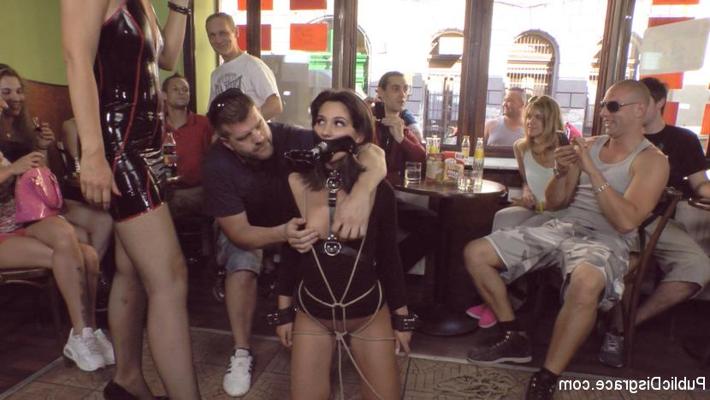 15P Pretty young girl gets gangbanged in front of a live audience