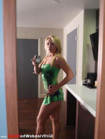 14P Hot blonde amateur takes topless selfies and spreads her legs to masturbate