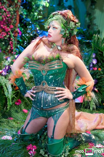 20P Slutty pornstar Tory Lane poses provocatively in her sexy costume and strips