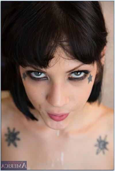 20P Tattooed black-haired wife Asphyxia Noir fucks her friend's hung husband