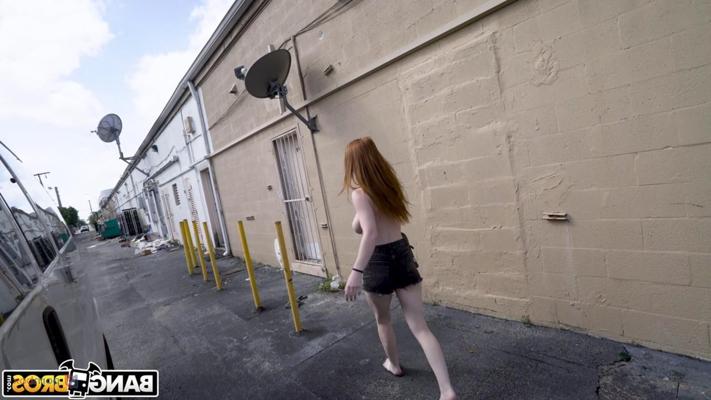 20P Redheaded teen with big tits Nala Brooks gets boned by a stranger in a van