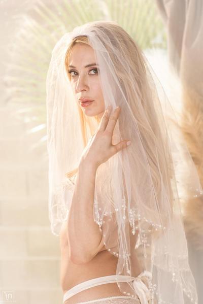 20P Blonde bride Aiden Ashley gives head & turns around to get banged from behind