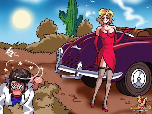 12P Hung anime shemale having anal sex with the king of Vegas while on a road trip