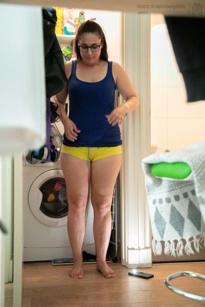 20P Chubby amateur in glasses Chelsea K gets her big tits filmed while dressing
