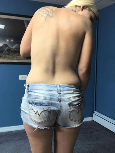 20P Blonde babe Brianna Stars gives an arousing POV blowjob while topless