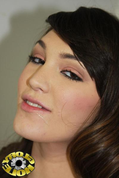 20P Flighty Holly Michaels swallows some dark meat pole through gloryhole