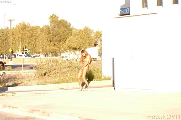 17P Naughty amateur Gabriella engages in public nudity at the local car wash