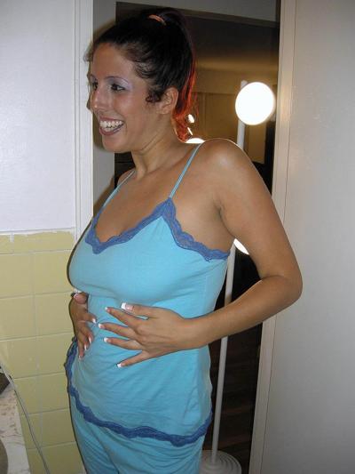 20P Charming amateur MILF Lavender Rayne shows her big tits after taking a shower