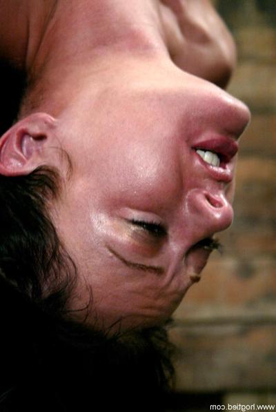 17P Melissa Lauren is suspended by her ankles and toyed to orgasm by her handler