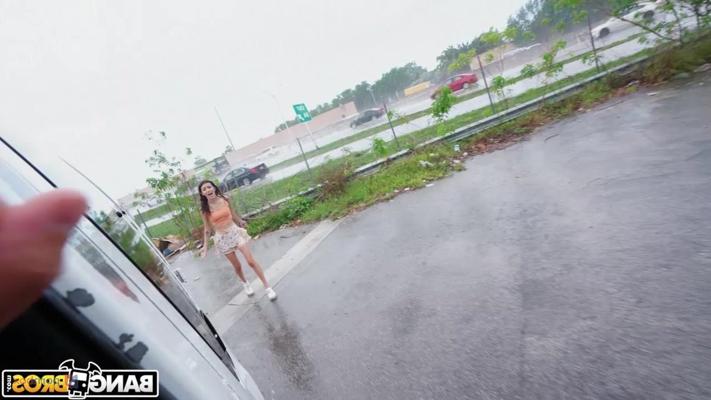 20P Sexy dark-haired Latina Sawyer Cassidy fucks a horny stranger in his van 