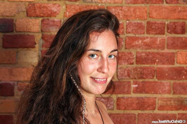 20P Amateur brunette Athena shows her ass, tattoos and rubs her bush