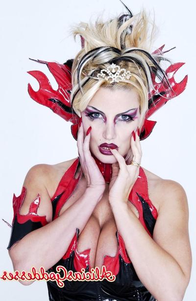 20P Hot pornstar BrittanyAndrews posing in her sexy Halloween costume in a solo