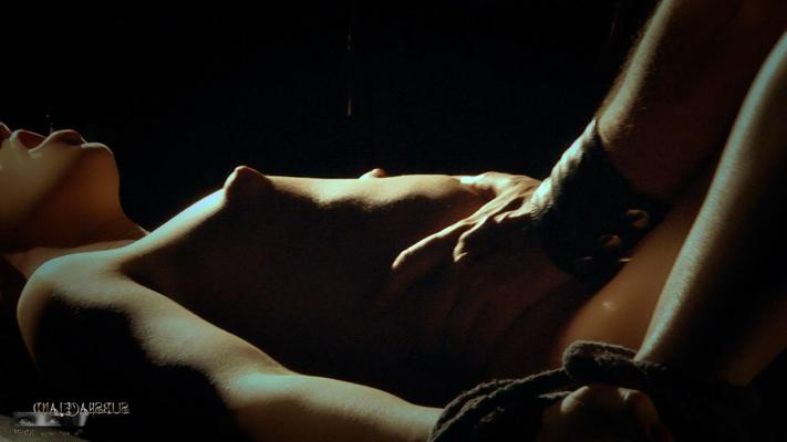 17P Young brunette girl Lolli Pop is initiated into the world of tied-up sex