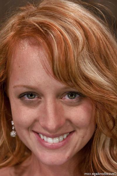 16P Redheaded MILF Ariel has her legs spread wide in bondage for pussy toying